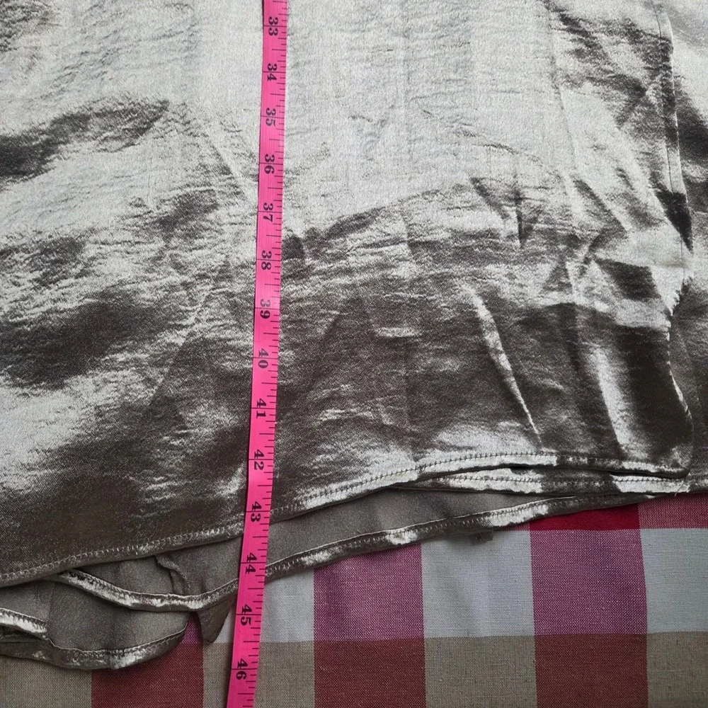 Banjul Liquid Gold Metallic Maxi Wrap Skirt M Renaissance Faire Regencycore - Picture 11 of 14